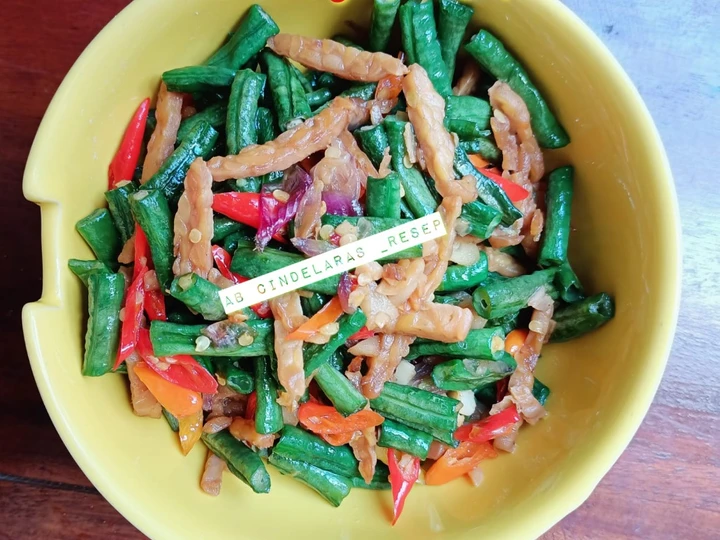 Cara Mudah Menyiapkan Resep Tumis Kacang Panjang Tempe Rebon yang Uenak Anti Ribet, Lezat