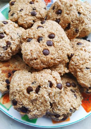 Una foto de Galletones de avena, coco y chispas de chocolate 🍪