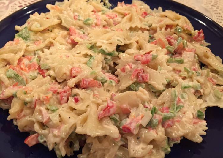 Pasta salad with peppers