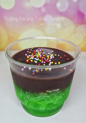 Foto resep Puding Karang Coklat Pandan