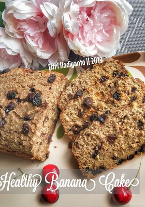 Foto resep Healthy Banana Oatmeal Cake