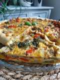 Savory Tart with Bell Peppers, Zucchini, and Mozzarella