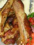 Roasted lamb leg