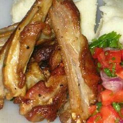 A picture of Roasted lamb leg.