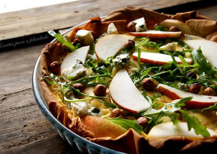 Quiche de Pêra e Queijo Azul