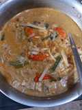 Lodeh rebung, kacang panjang, tempe