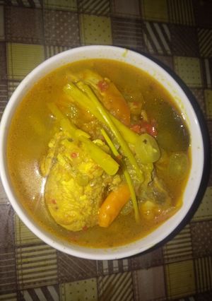 Foto resep Garang asem ayam tanpa santan dan daun pisang