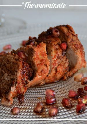 Foto principal de Solomillo con reducción de Oporto y granada con Thermomix