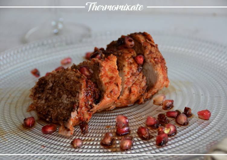 Solomillo con reducción de Oporto y granada con Thermomix