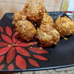 A picture of Crispy flakes Yam balls.