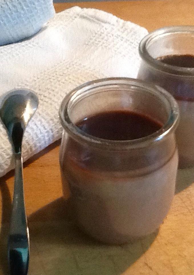 Una foto de Panacota de chocolate