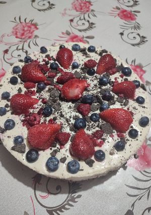 Una foto de Mi cheesecake de frutos rojos 🍓🫐