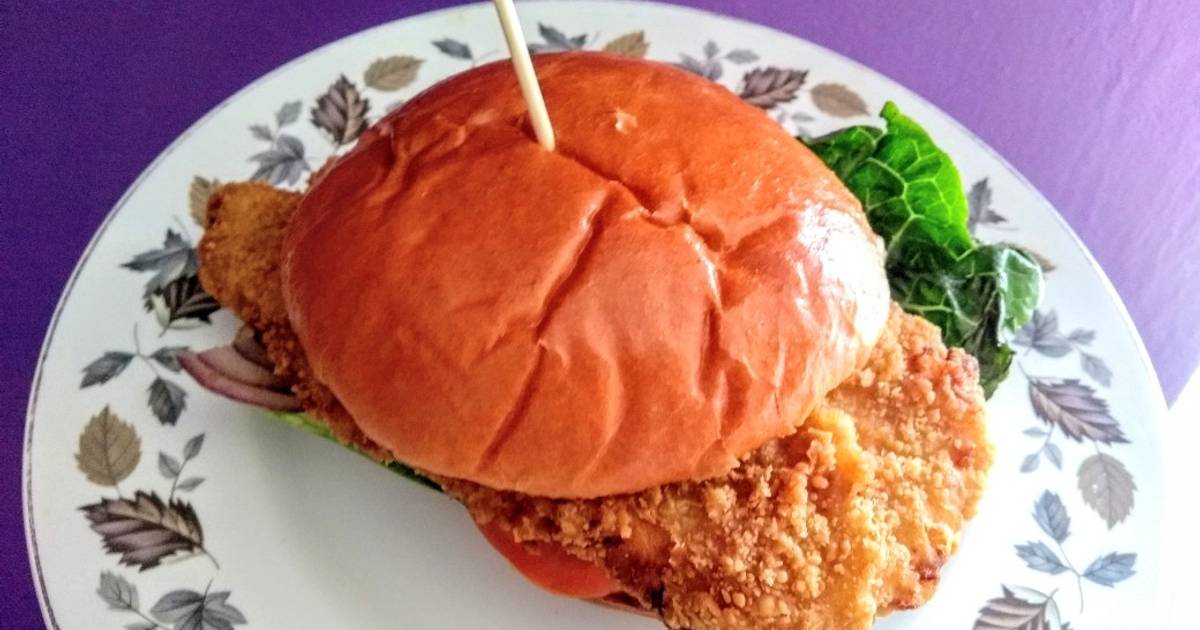 Buttermilk chicken burger Recipe by Arronus Cookpad