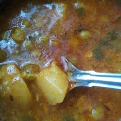 Aalu matar ki sabji A picture of Aalu matar ki sabji.