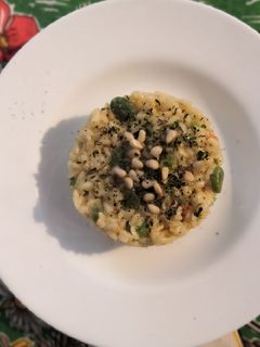 Foto di Risotto con fave e curcuma