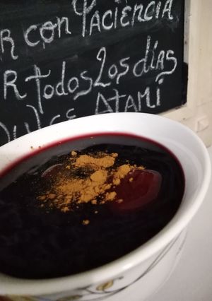 Una foto de Mazamorra morada