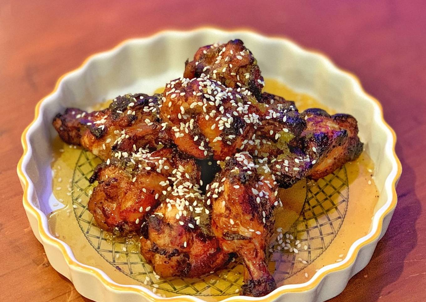 Honey lemon chicken wings