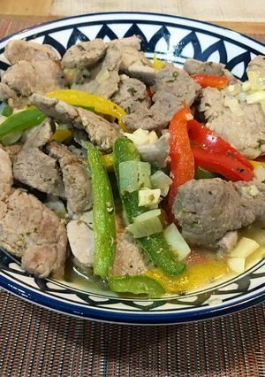 甜椒腰內肉（試做版） 的食譜成品照片