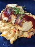 Tuscan Chicken Mac w/ Dr Pepper BBQ glaze