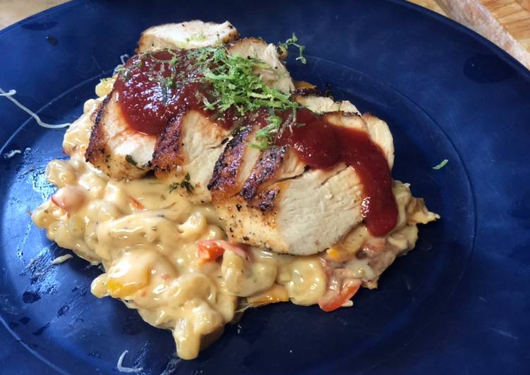 Tuscan Chicken Mac w/ Dr Pepper BBQ glaze