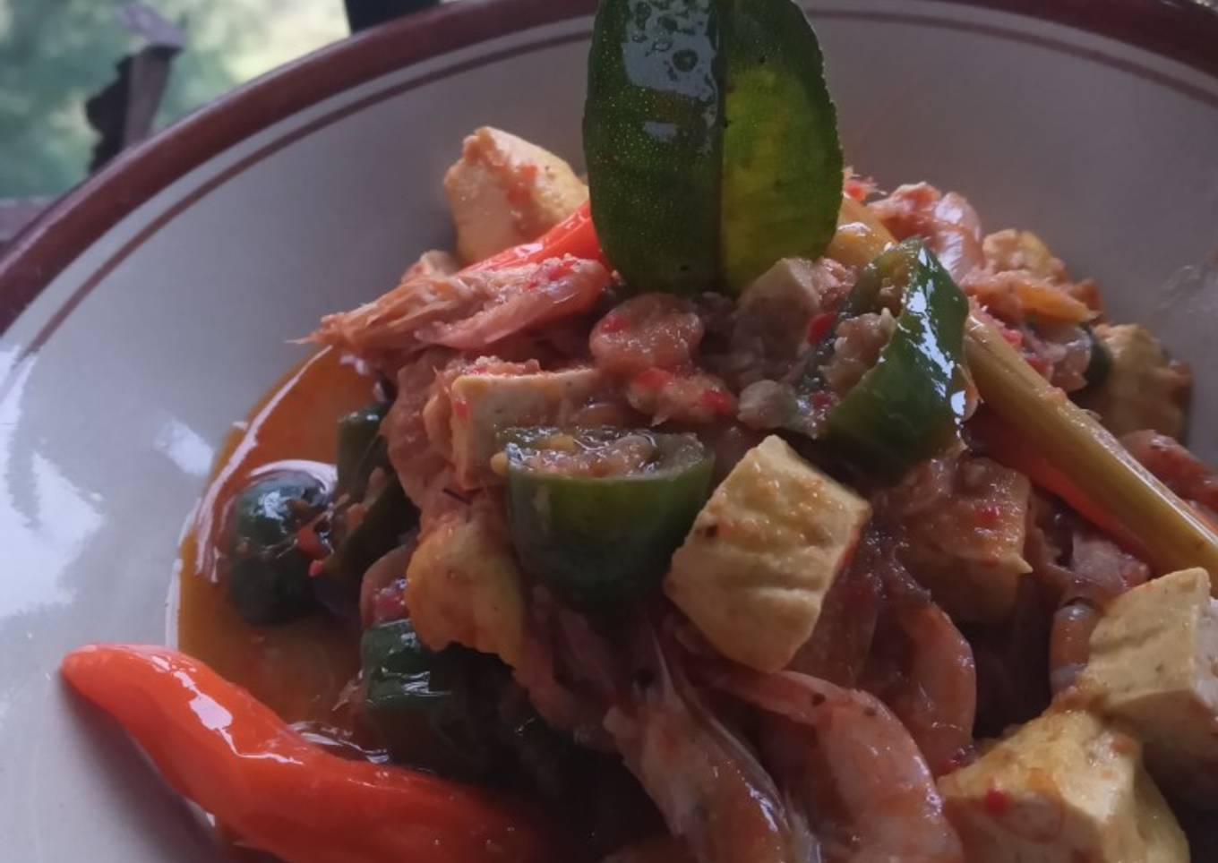 Udang tahu bumbu tauco
