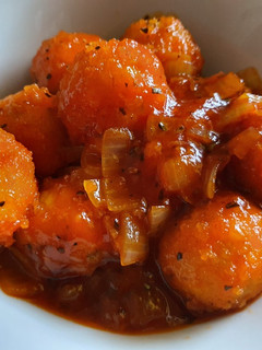 Foto resep Chicken ball with tomato sauce