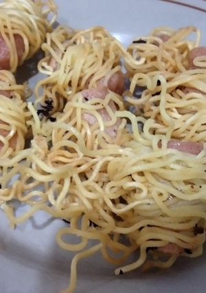 Foto resep Mie Gulung Sosis Simple