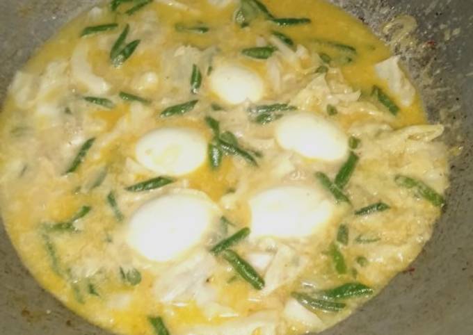 Resep Gulai Telur Kacang Panjang Mix Sayur Kol Oleh Era Sugiarti Cookpad