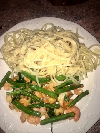 Easy Way Prepare Recipe Shrimp, greens and pasta that is Can Pamper Your Tongue, So Delicious}