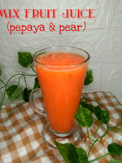 Foto resep Mix fruit juice (pepaya & pear)