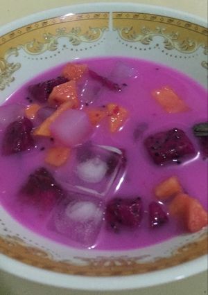 Foto resep Es Campur Buah Naga