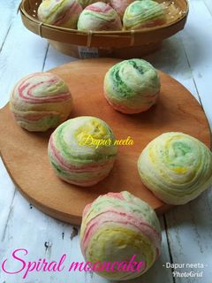 Foto resep Spiral mooncake trial kedua