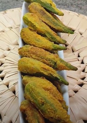 Una foto de OCRA (OKRA) FRITA - KURKURI BHINDI