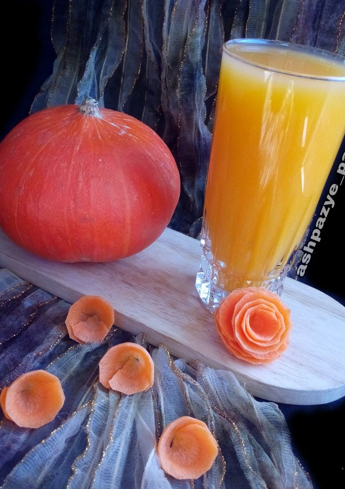 عکسی از دستور نوشیدنی کدوحلوایی و هویج 🌸