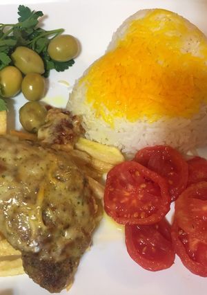 عکسی از دستور کباب یونانی شکم پر