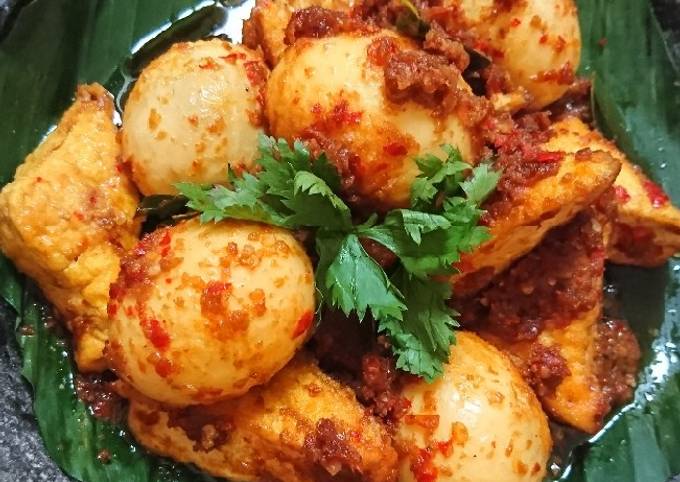 Anti Ribet, Membuat Telur Tahu Bumbu Bali Praktis