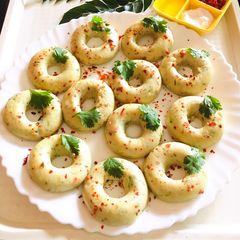 A picture of #Khichi# indianSnacks#SteamedSnack.