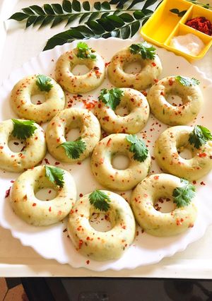 A picture of #Khichi# indianSnacks#SteamedSnack.