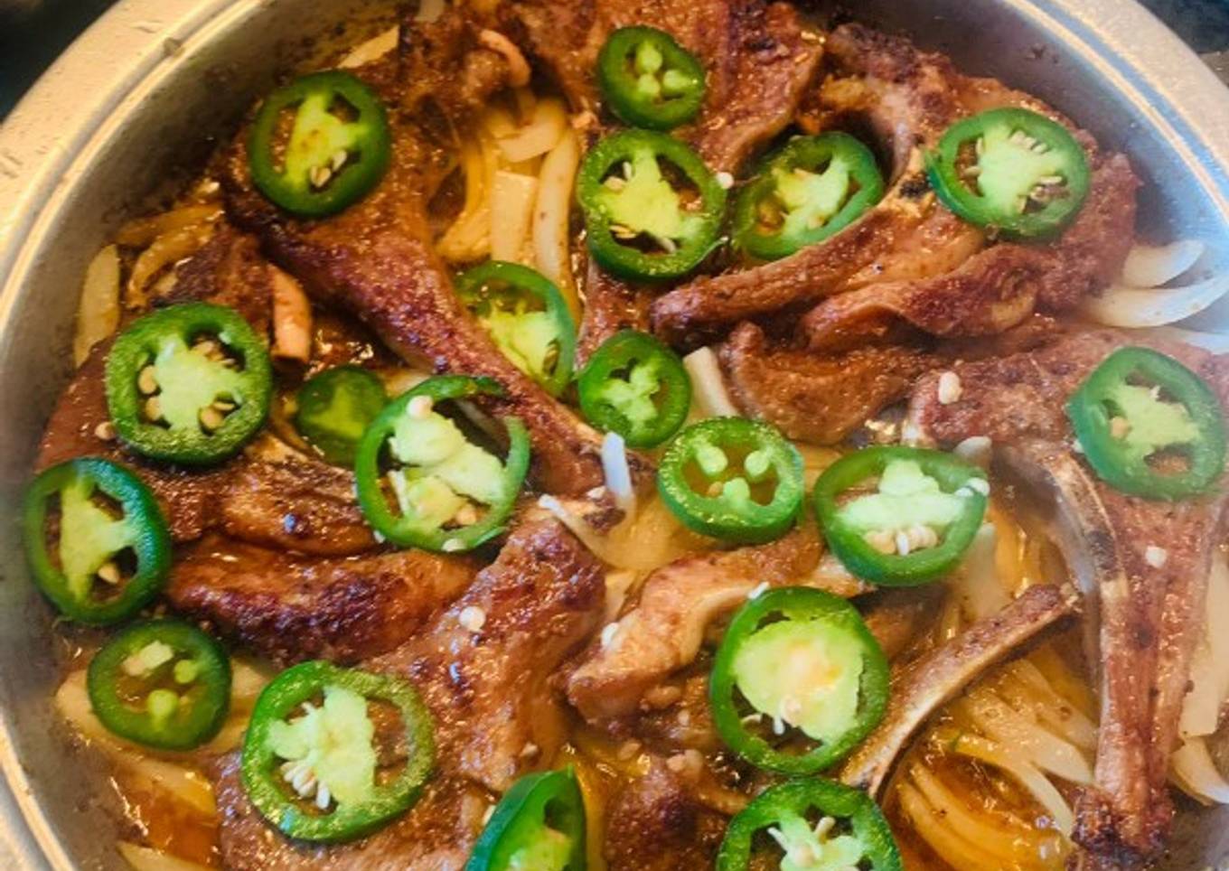 Sash's chilli and onion chops