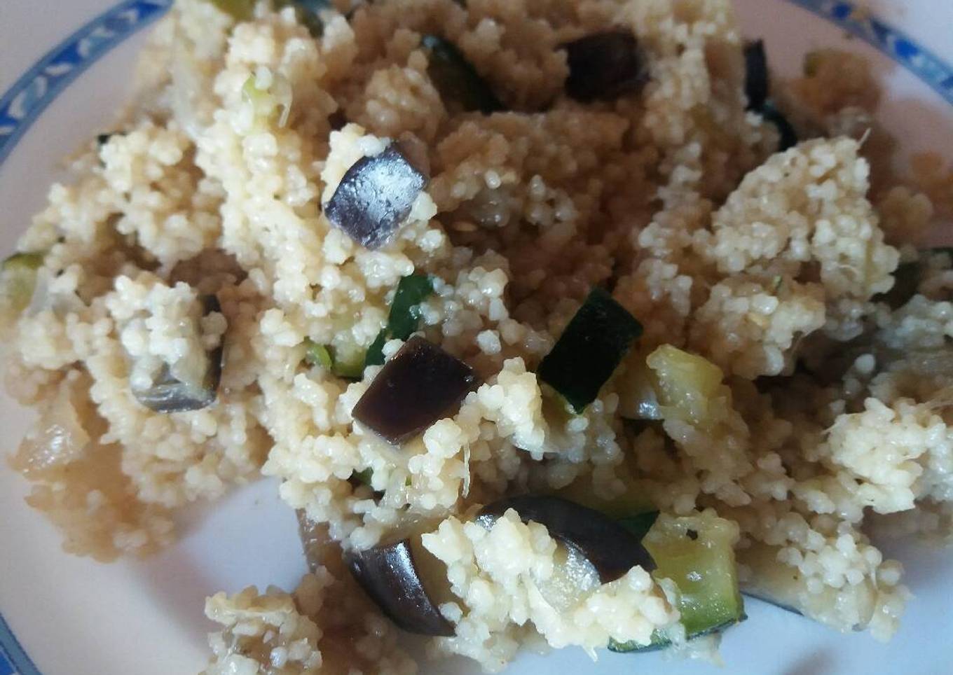 Couscous de calabacín y berenjena