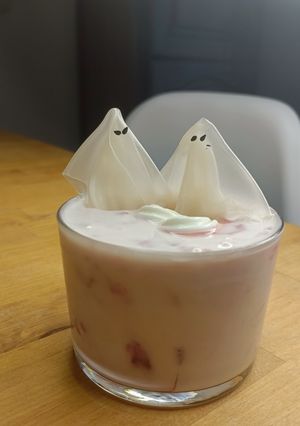 Une photo de 👻 Fantôme en feuilles de riz (Halloween)