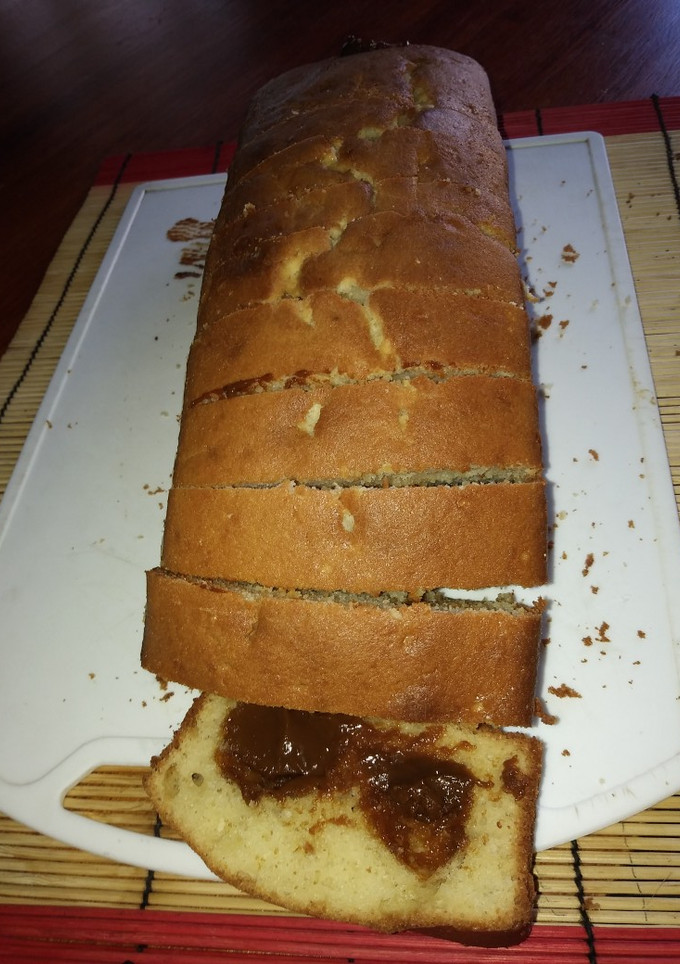 Una foto de Torta de vainilla con dulce de leche
