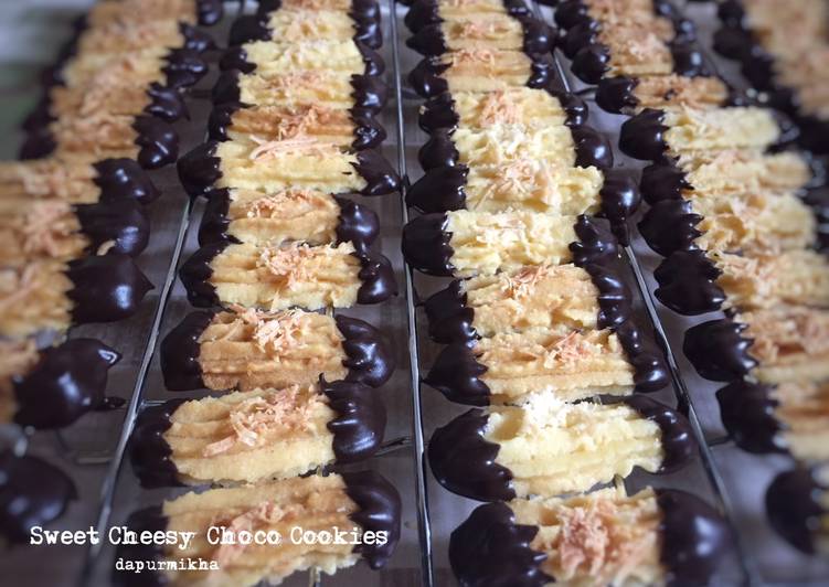 Resep: Lezat Sweet Cheesy Choco Cookies