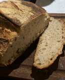 Hogaza de Pan, de harina y avena, con masa madre