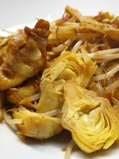 Una foto de Alcachofas con brotes de soja sin gluten