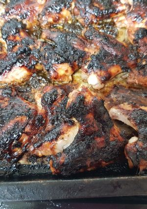 A picture of My Glassa A Base Do Ace to Balsamico Do Modena, Chicken wings.
