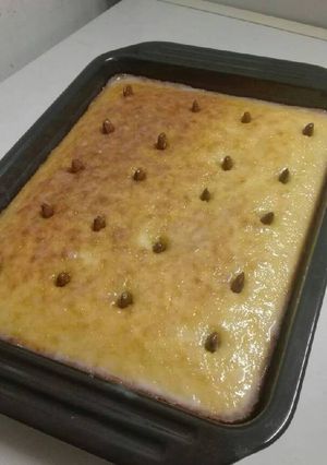 صورة لوصفة بسبوسه بالحليب المكثف