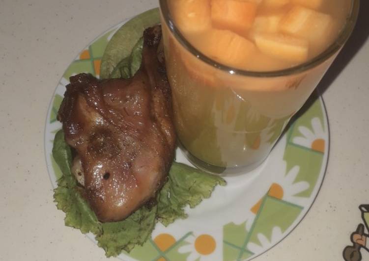 Steps to Prepare Super Quick Homemade Orange juice with carrot bite