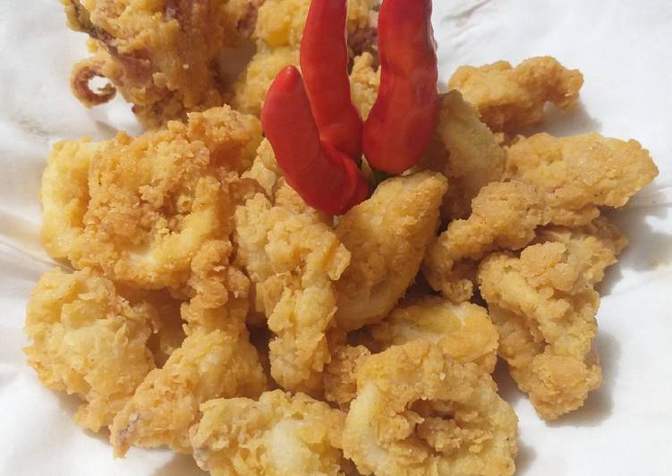 Resep Cumi goreng tepung Lezat