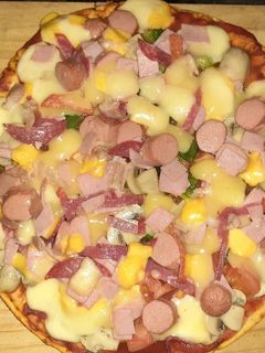 Una foto de 🍕🍕Pizza Casera 🍕🍕